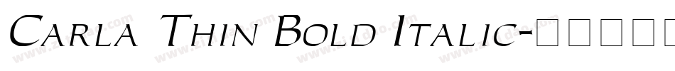 Carla Thin Bold Italic字体转换
